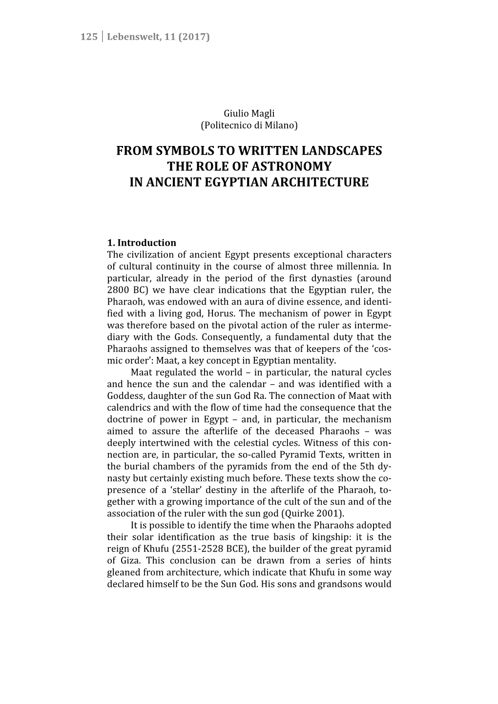 From Symbols to Written Landscapes the Role of Astronomy in Ancient Egyptian Architecture