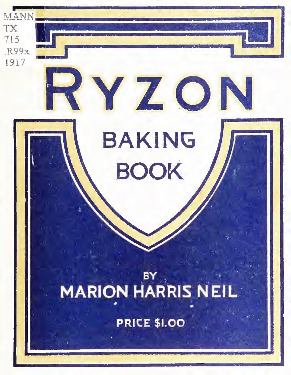 Ryzon Baking Book 1917