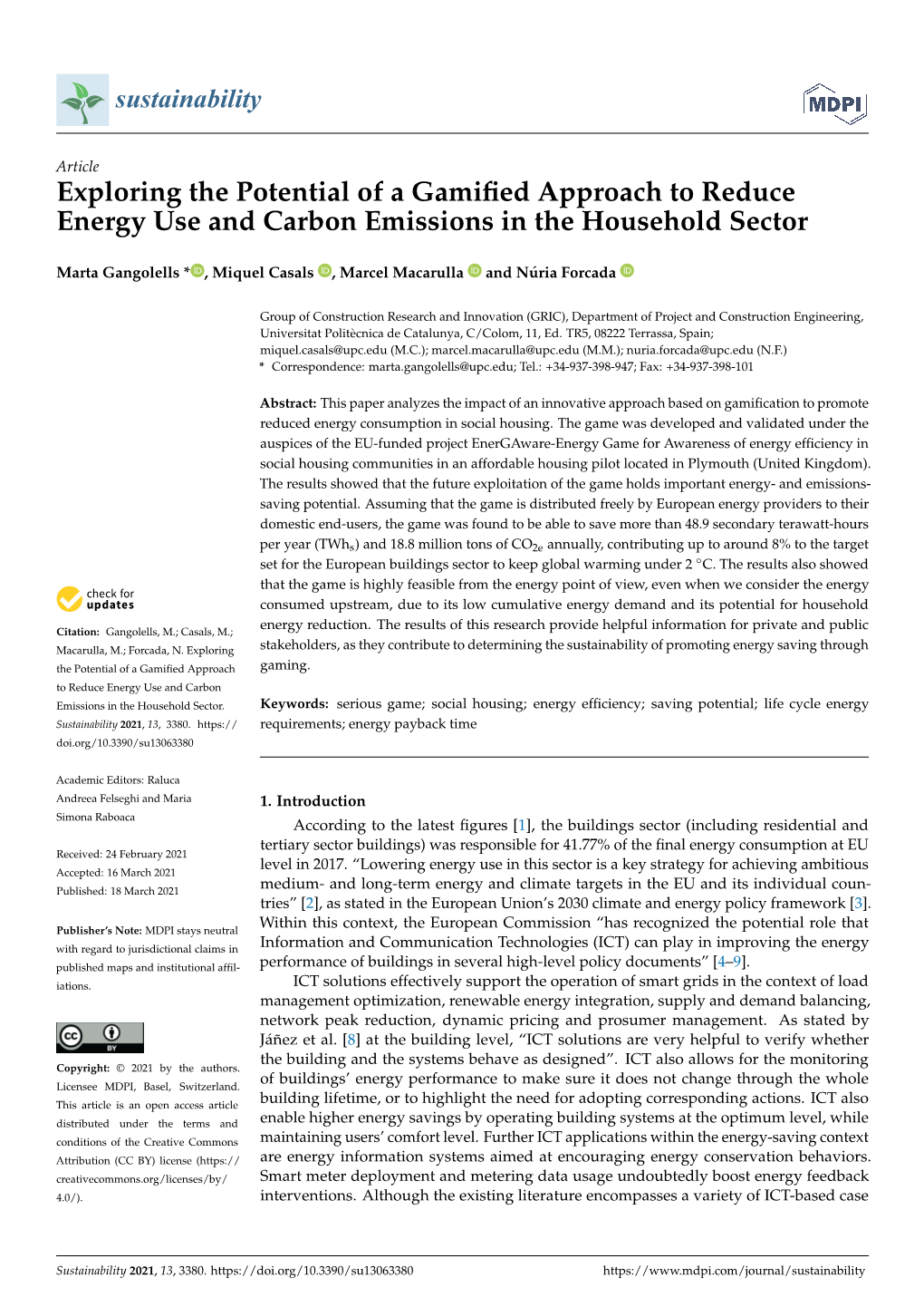 Exploring the Potential of a Gamified Approach to Reduce Energy Use