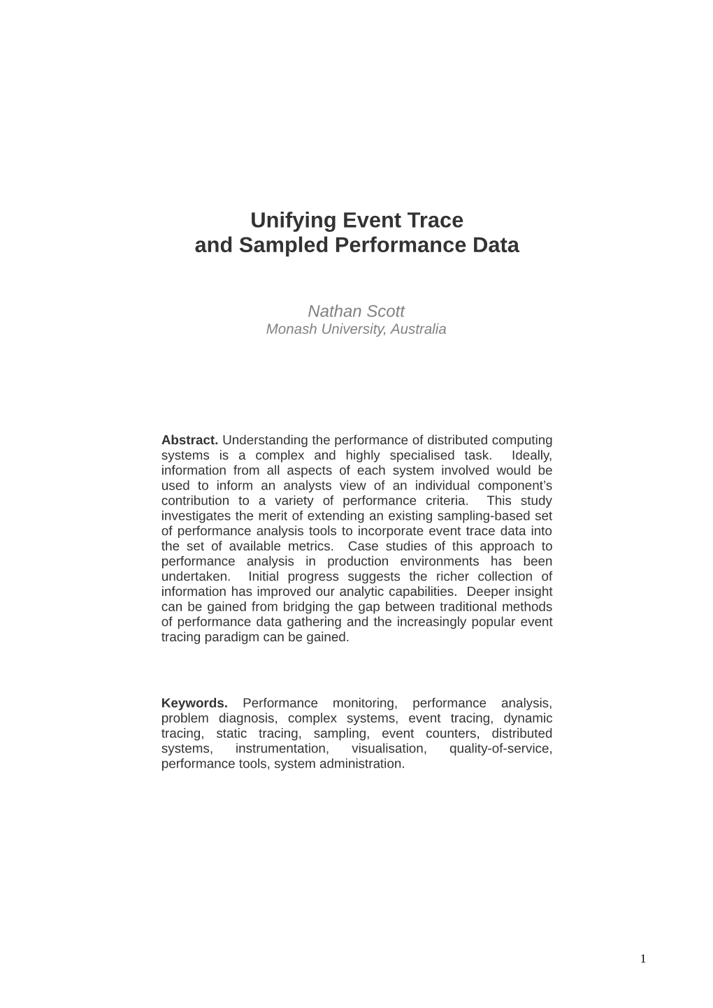 Unifying Event Trace and Sampled Performance Data