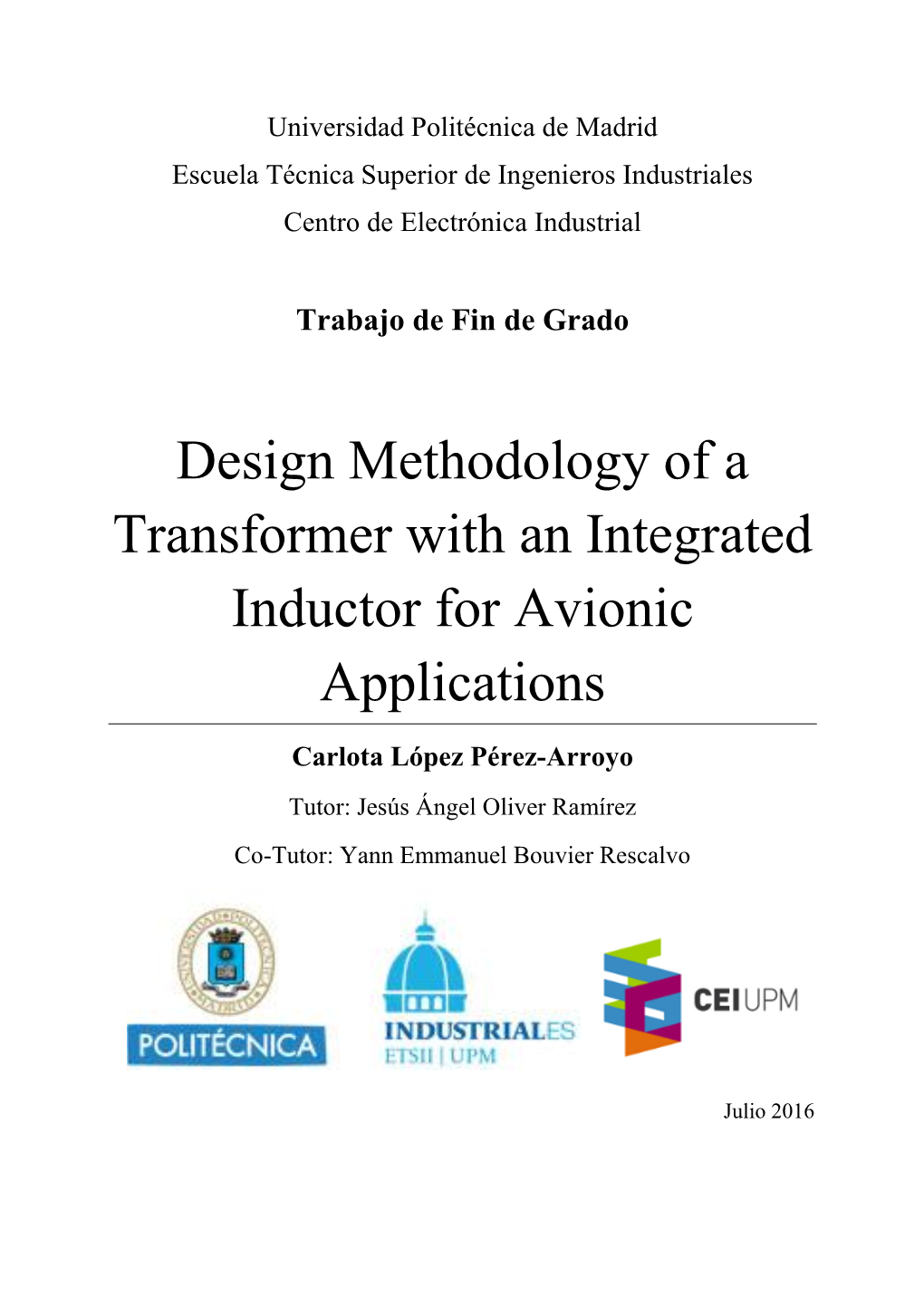 Design Methodology of a Transformer with an Integrated Inductor for Avionic Applications