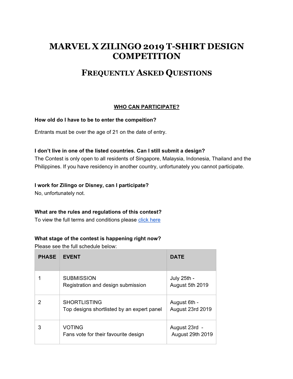 Marvel X Zilingo 2019 T-Shirt Design Competition