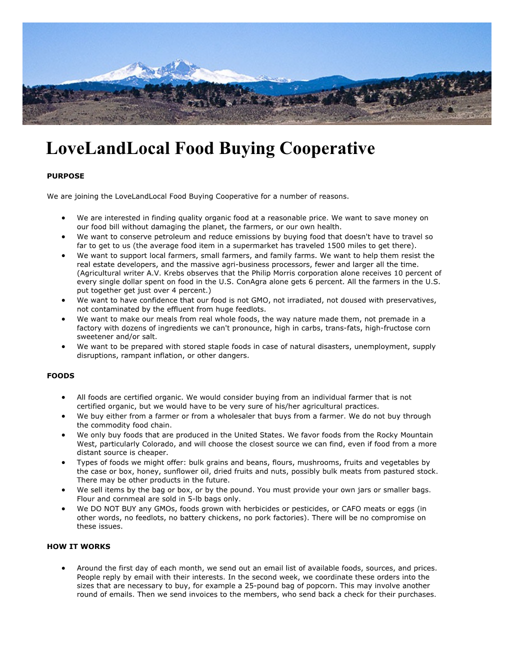 Lovelandlocal Food Buying Cooperative