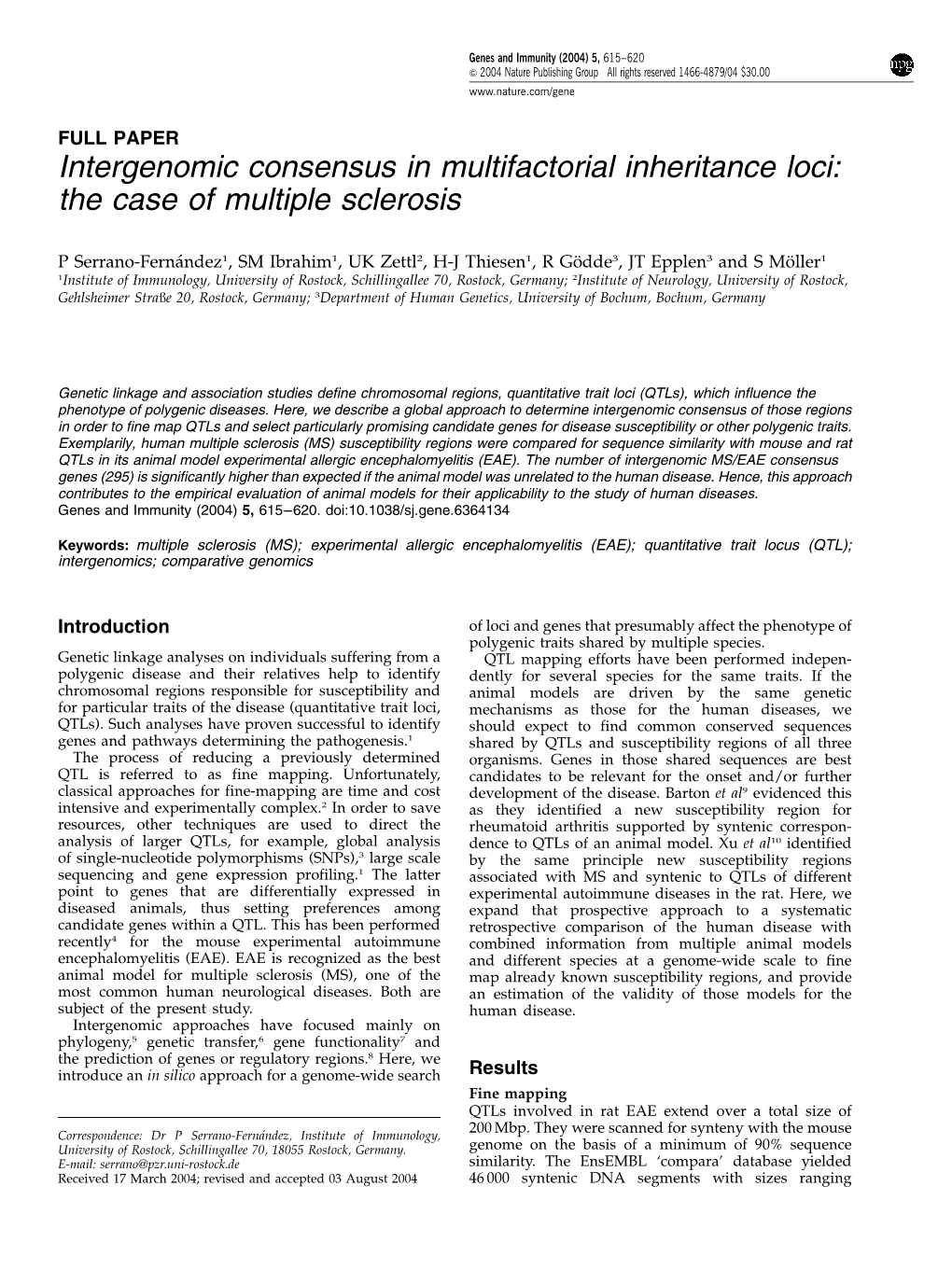 The Case of Multiple Sclerosis