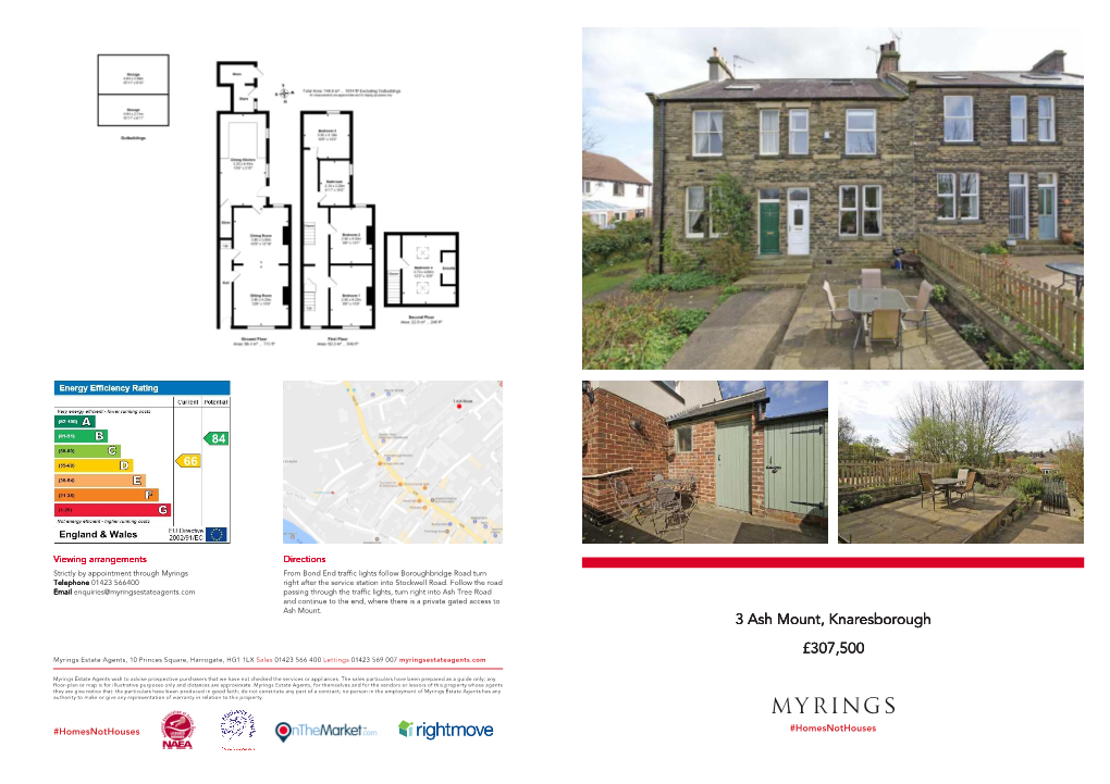 3 Ash Mount, Knaresborough £307,500 Myrings Estate Agents, 10 Princes Square, Harrogate, HG1 1LX Sales 01423 566 400 Lettings 01423 569 007 Myringsestateagents.Com