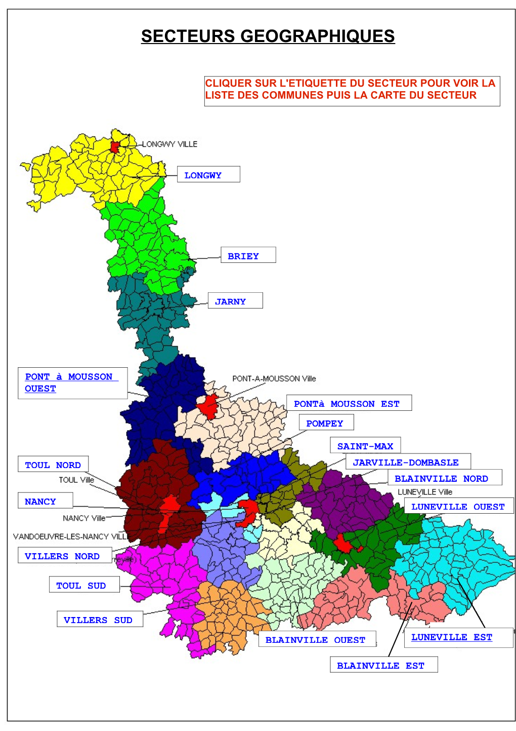 Secteurs Geographiques