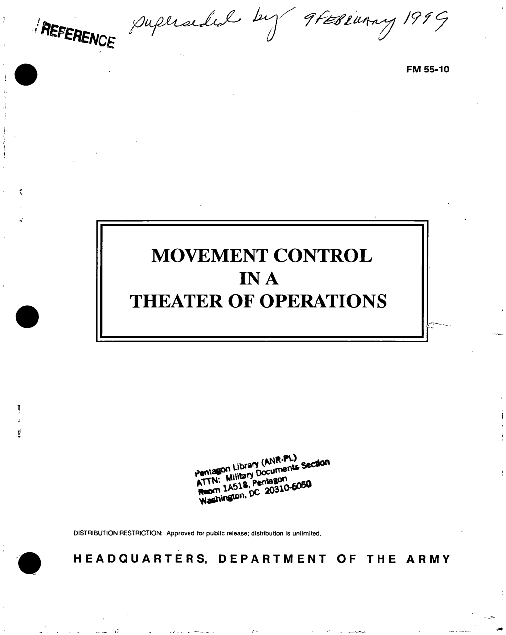 Movement Control in a Theater of Operations Ss®?Sss