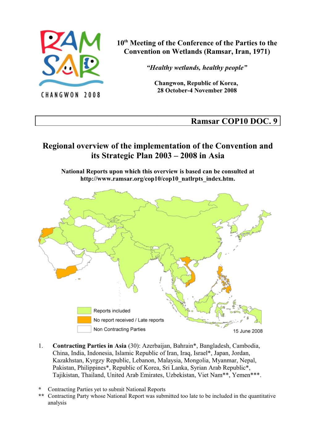 Ramsar Regional Report North America