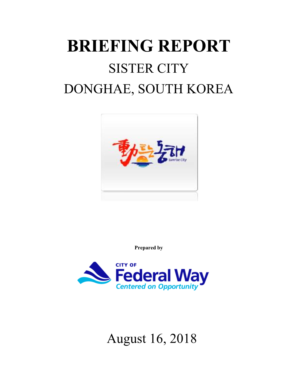 Donghae Sister City Report