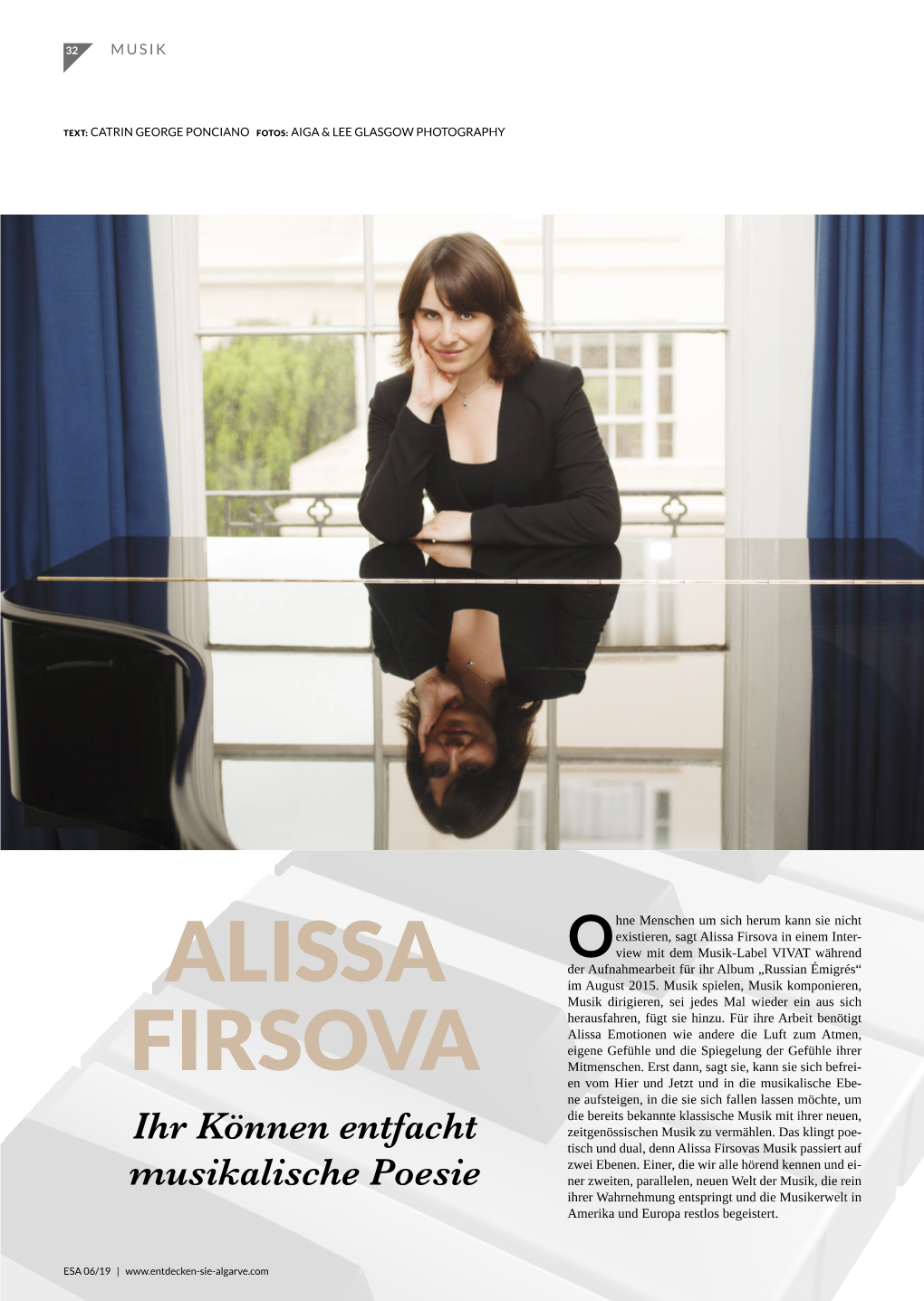 Alissa Firsova in Einem Inter- Oview Mit Dem Musik-Label VIVAT Während Der Aufnahmearbeit Für Ihr Album „Russian Émigrés“ ALISSA Im August 2015