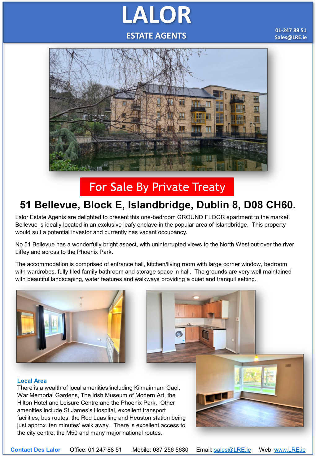 For Sale by Private Treaty 51 Bellevue, Block E, Islandbridge, Dublin 8, D08 CH60