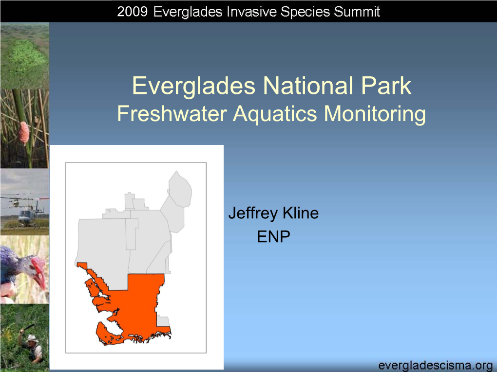 Everglades National Park Freshwater Aquatics Monitoring