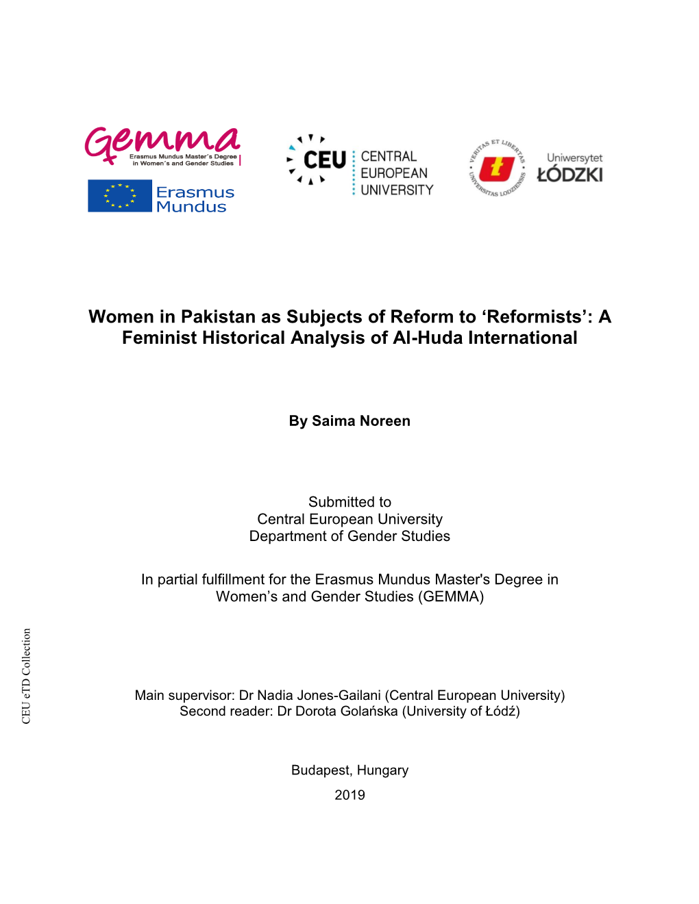 'Reformists': a Feminist Historical Analysis of Al-Huda International