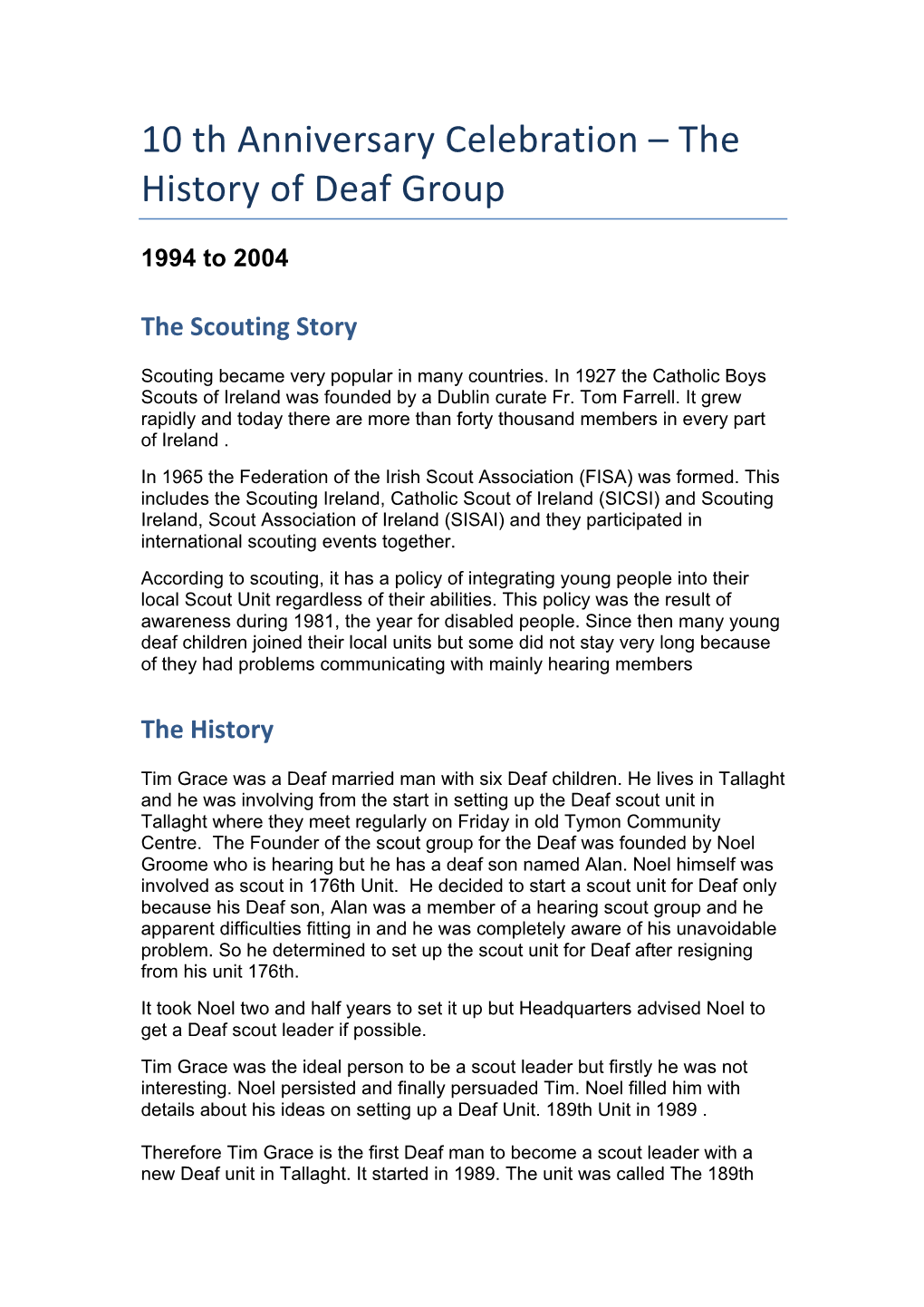 The History of Deaf Group