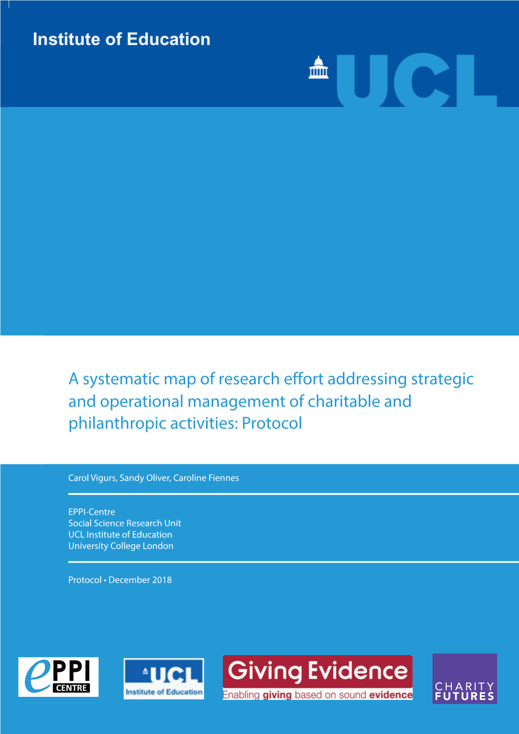 A Systematic Map of Research Effort Addressing Strategic and Operational Management of Charitable and Philanthropic Activities: Protocol