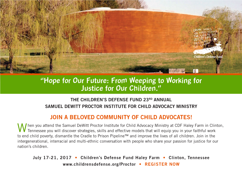 2017 Sam Dewitt Proctor Inst. for Child Advocacy Notice