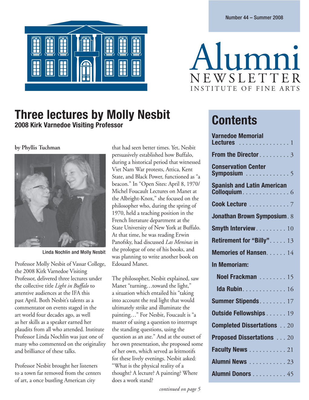 2008 Newsletter