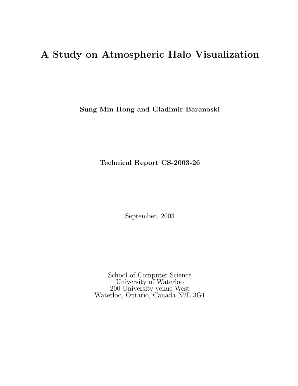 A Study on Atmospheric Halo Visualization
