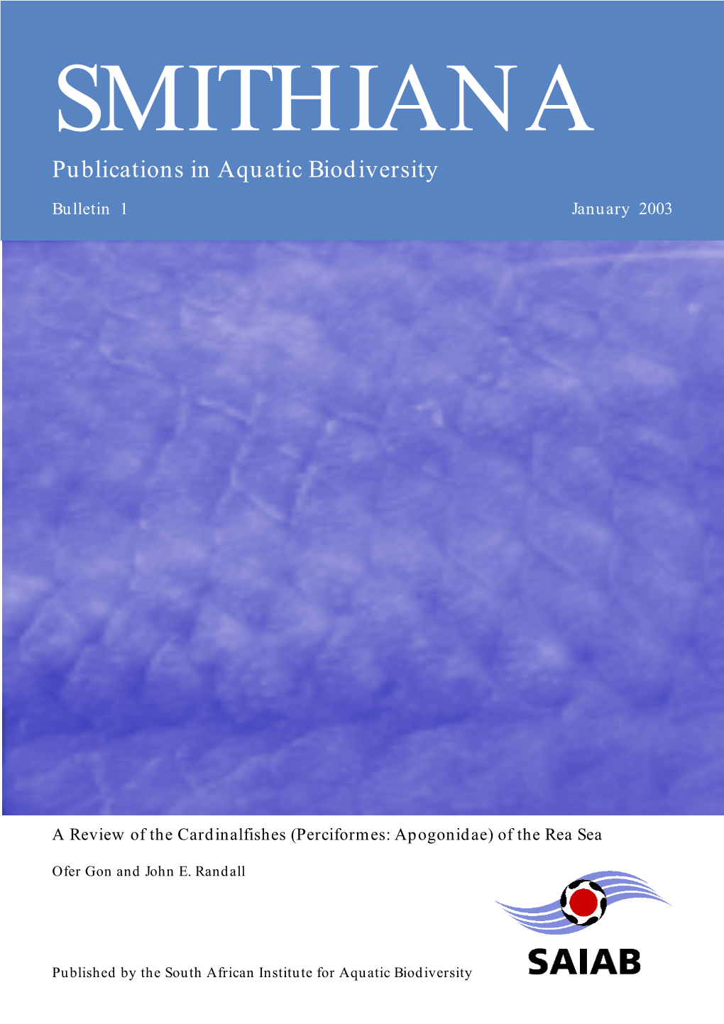 Publications in Aquatic Biodiversity