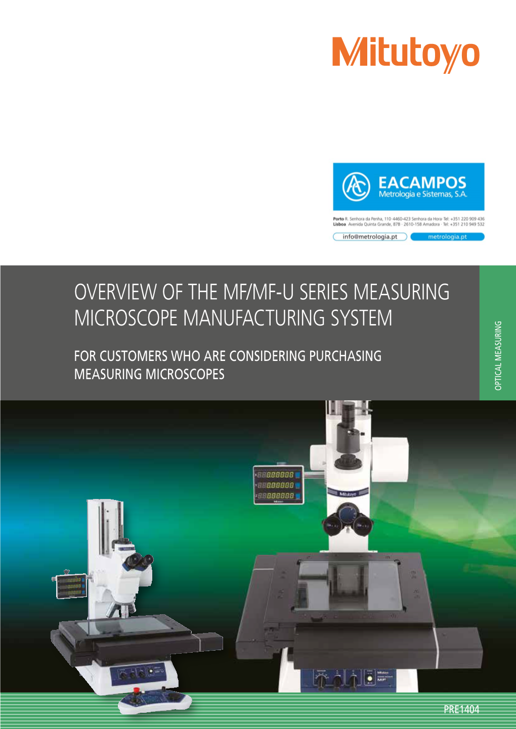 Overview of the Mf/Mf-U Series Measuring Microscope Manufacturing System