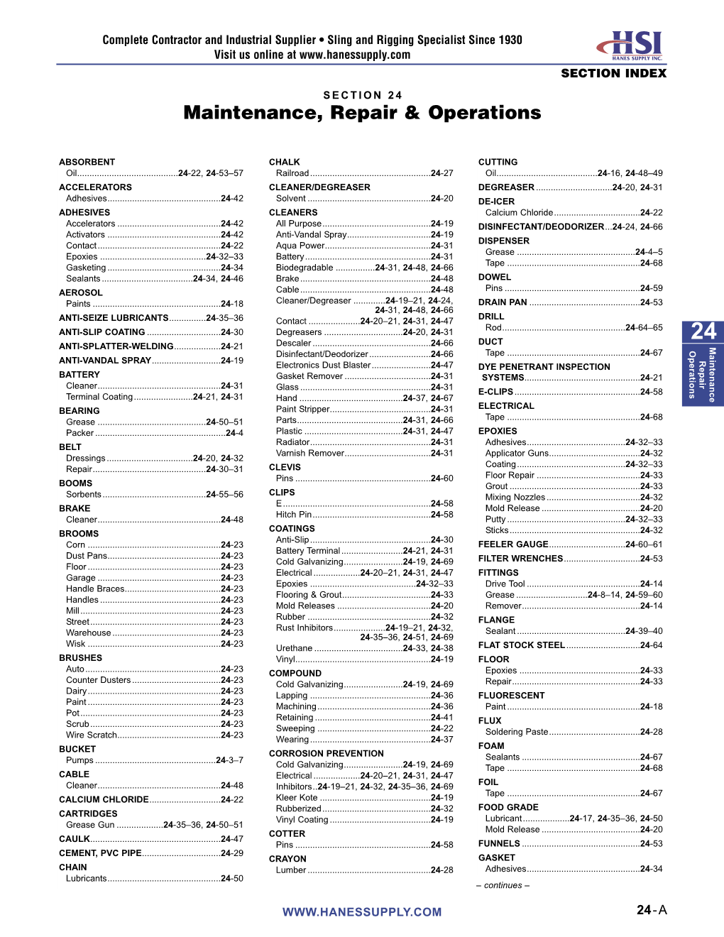 Maintenance, Repair & Operations