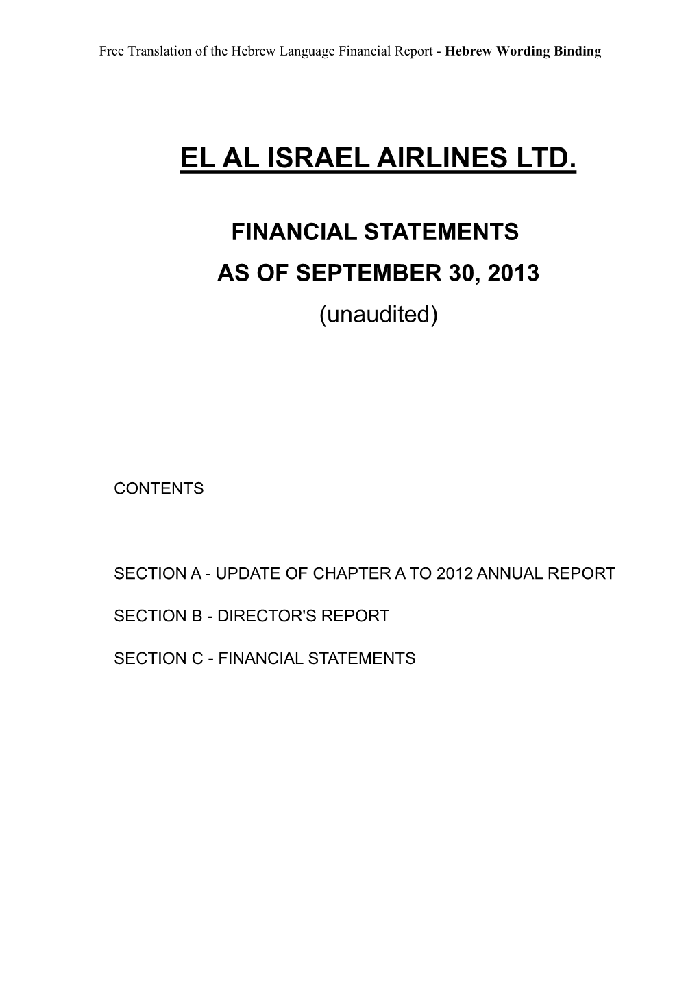 El Al Israel Airlines