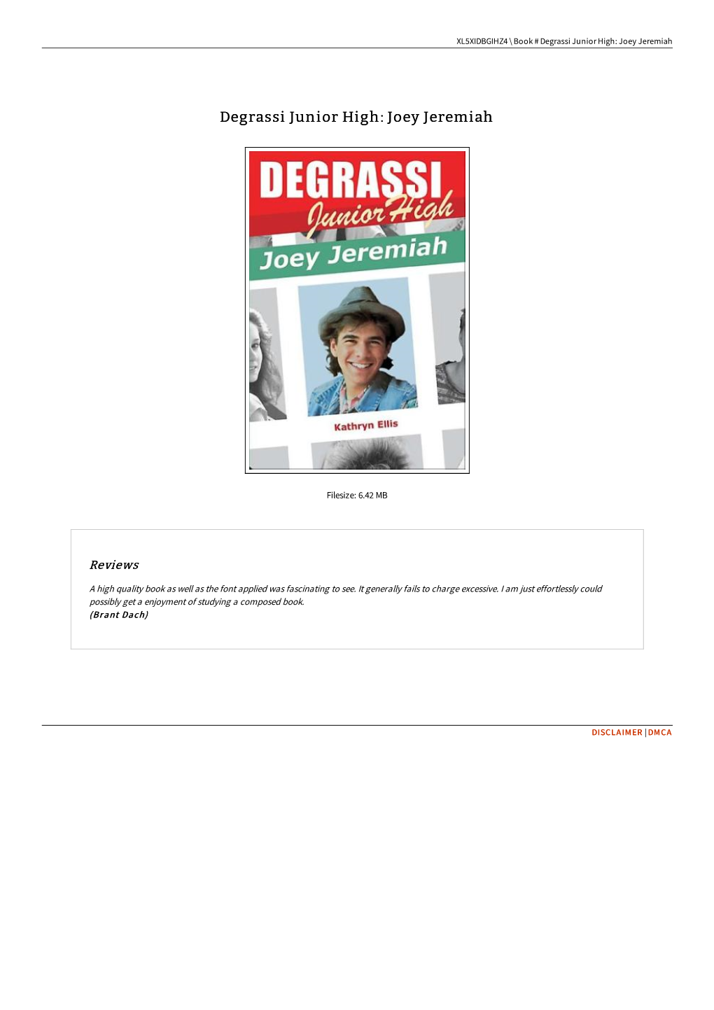 Read Book // Degrassi Junior High: Joey Jeremiah