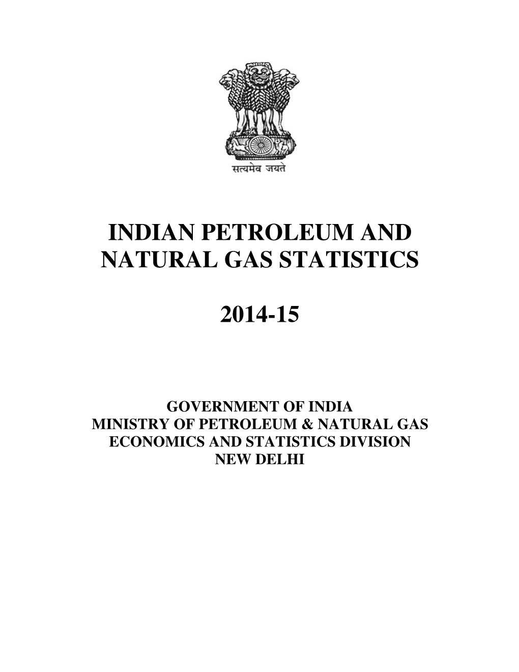 Indian Petroleum and Natural Gas Statistics 2014-15