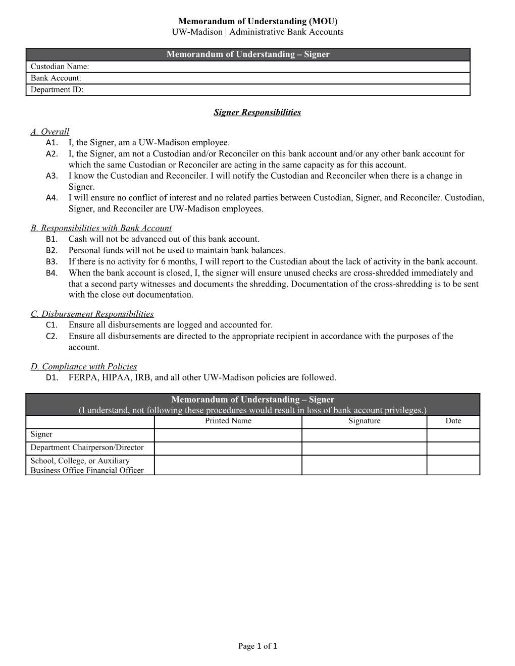 Memorandum of Understanding (MOU) s1