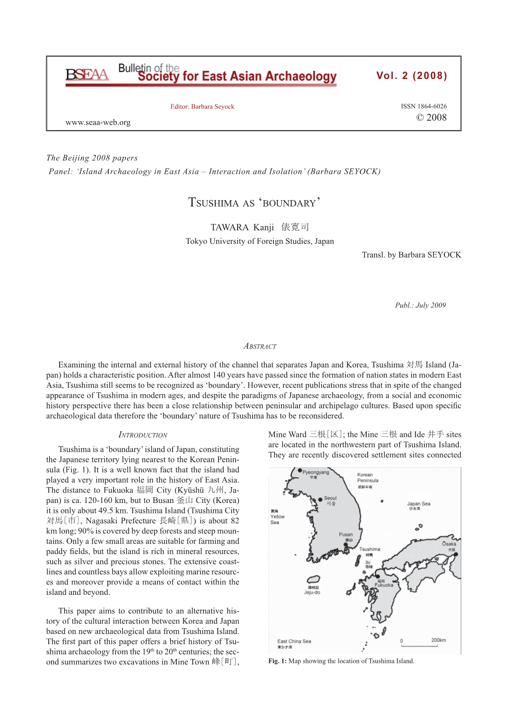 TAWARA Kanji 俵寛司 Tokyo University of Foreign Studies, Japan Transl