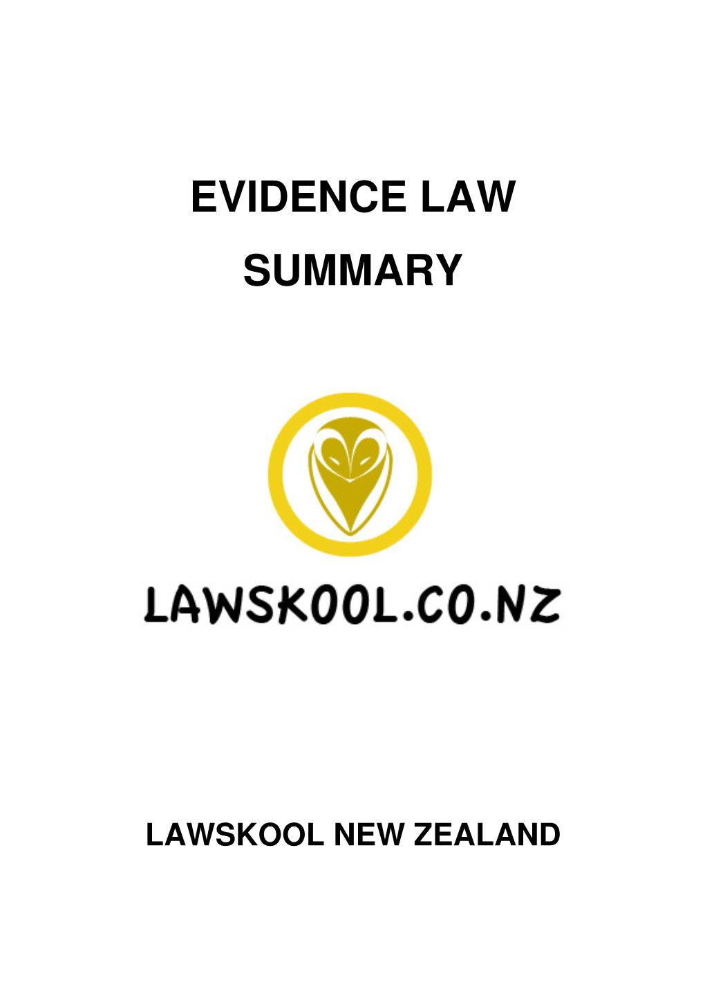 Evidence Law Summary