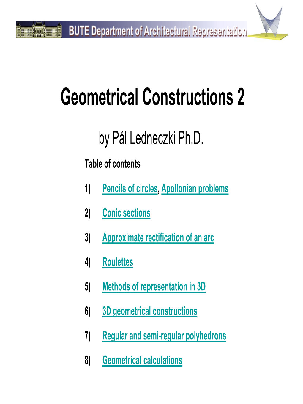 Geometrical Constructions 2