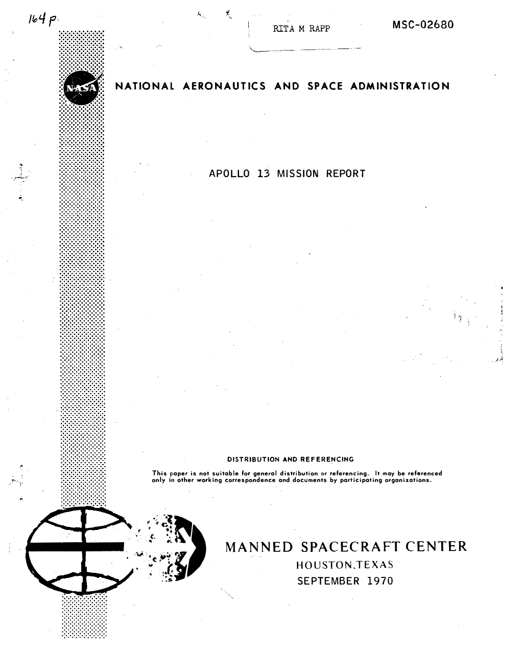 Apollo 13 Mission Report