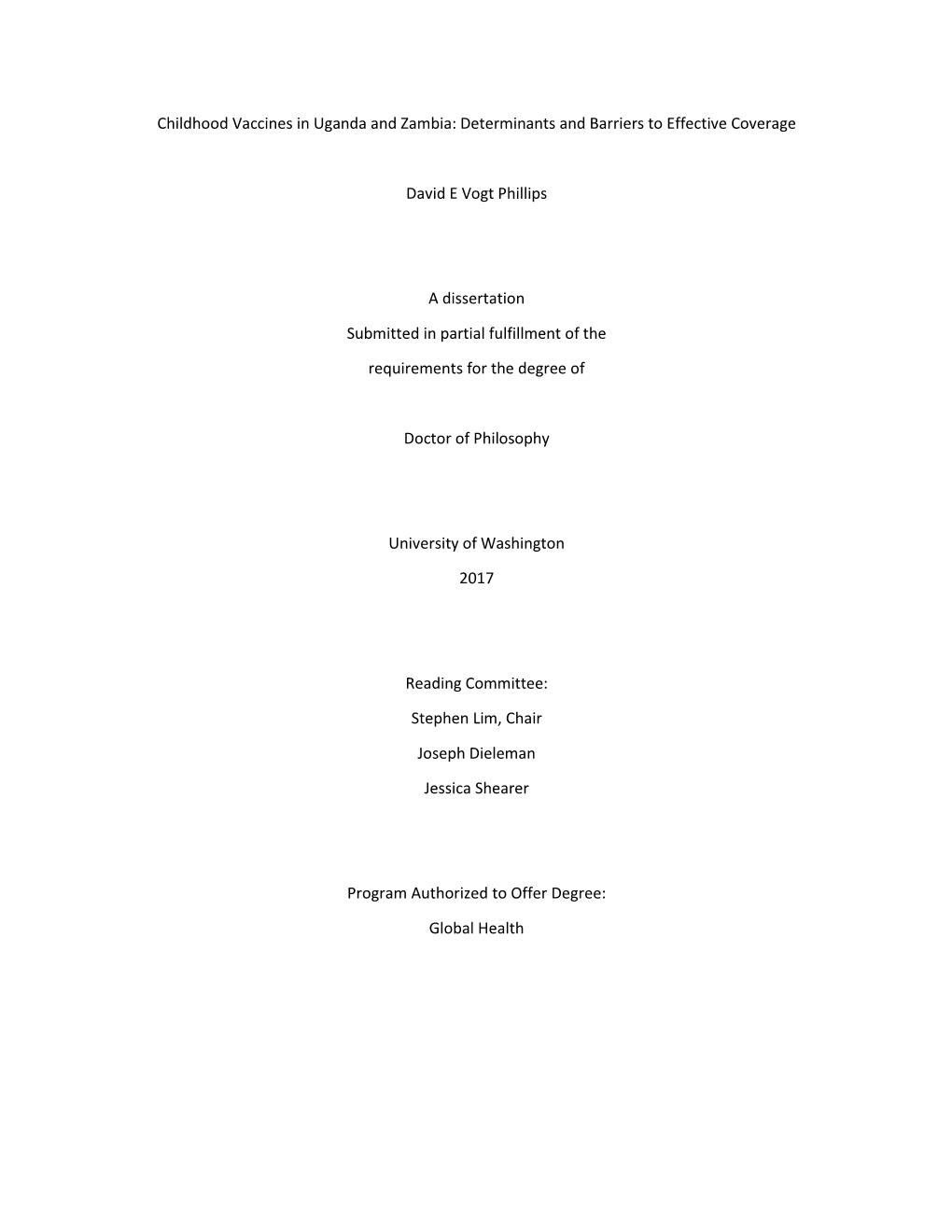 Childhood Vaccines in Uganda and Zambia: Determinants and Barriers to Effective Coverage