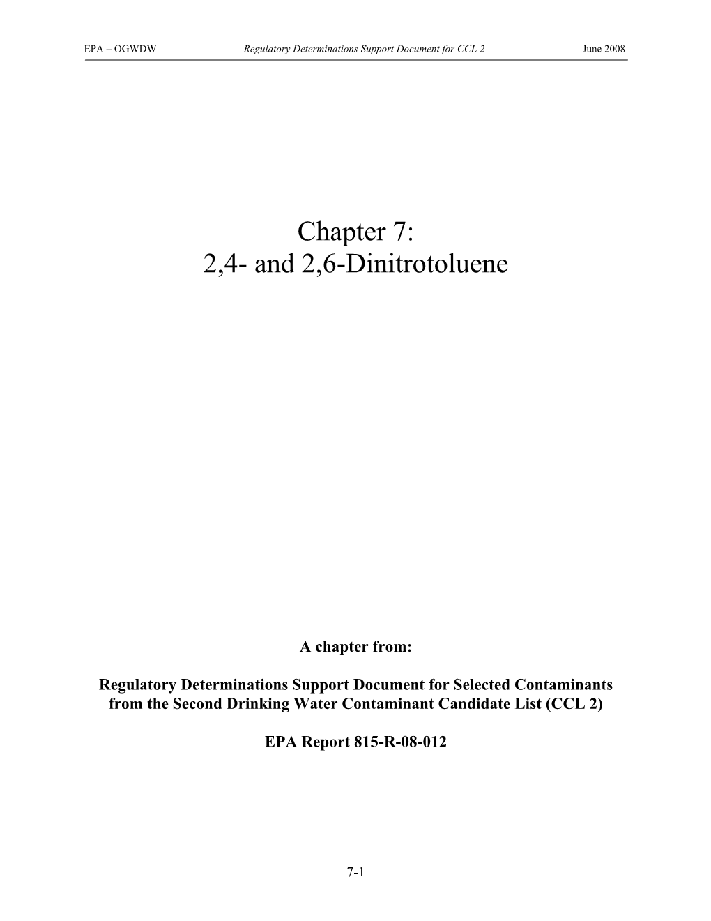 Chapter 7 (2,4- and 2,6-Dinitrotoluene)