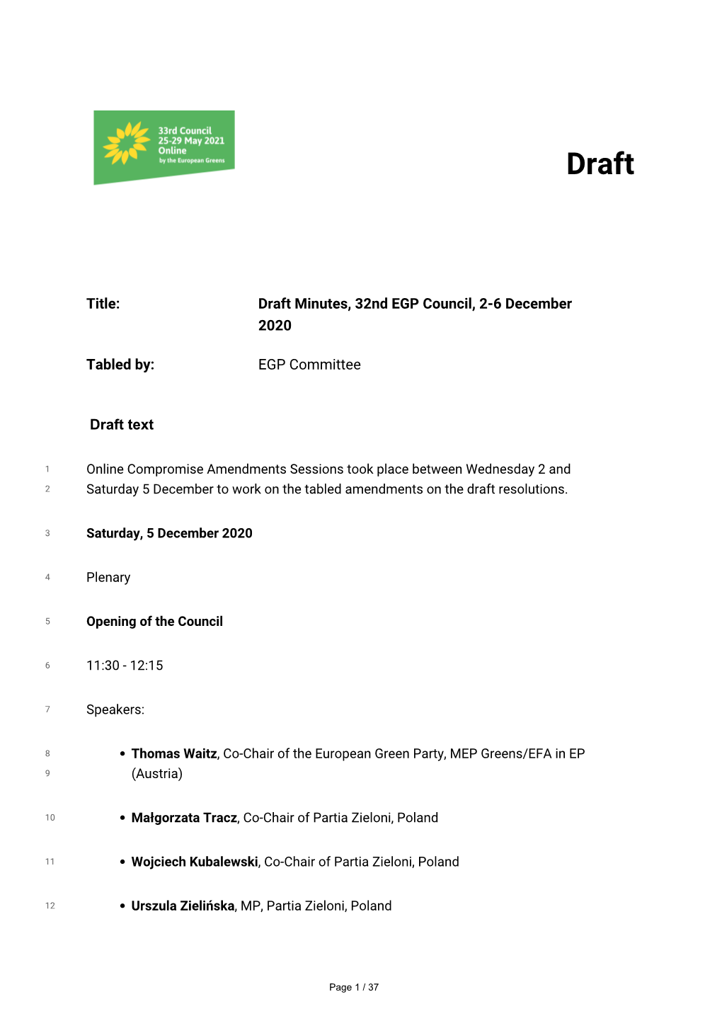 Draft Minutes 32Nd EGP Council 2-6 December 2020.Pdf