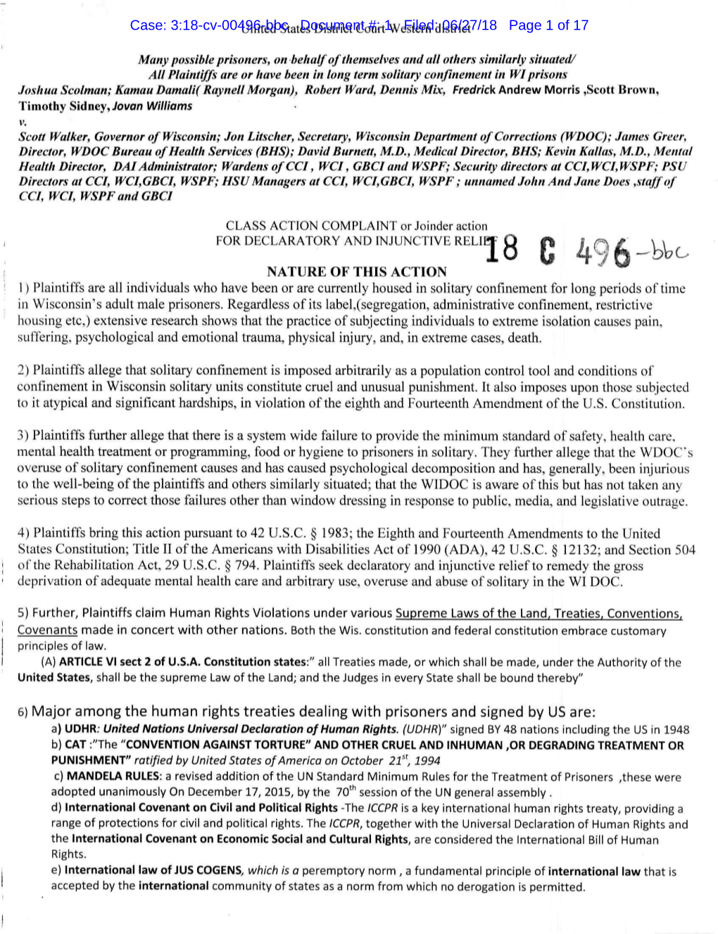 Scolman, Et Al 18-496 Complaint 6-27-18