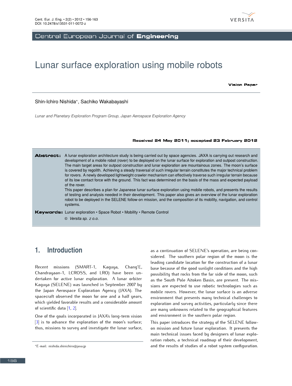 Lunar Surface Exploration Using Mobile Robots