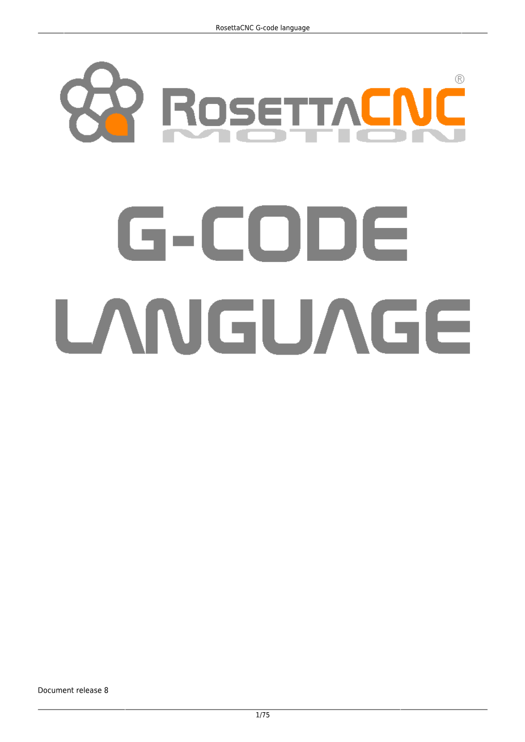 Rosettacnc Gcode Language