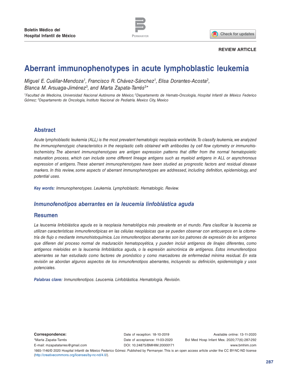 Aberrant Immunophenotypes in Acute Lymphoblastic Leukemia
