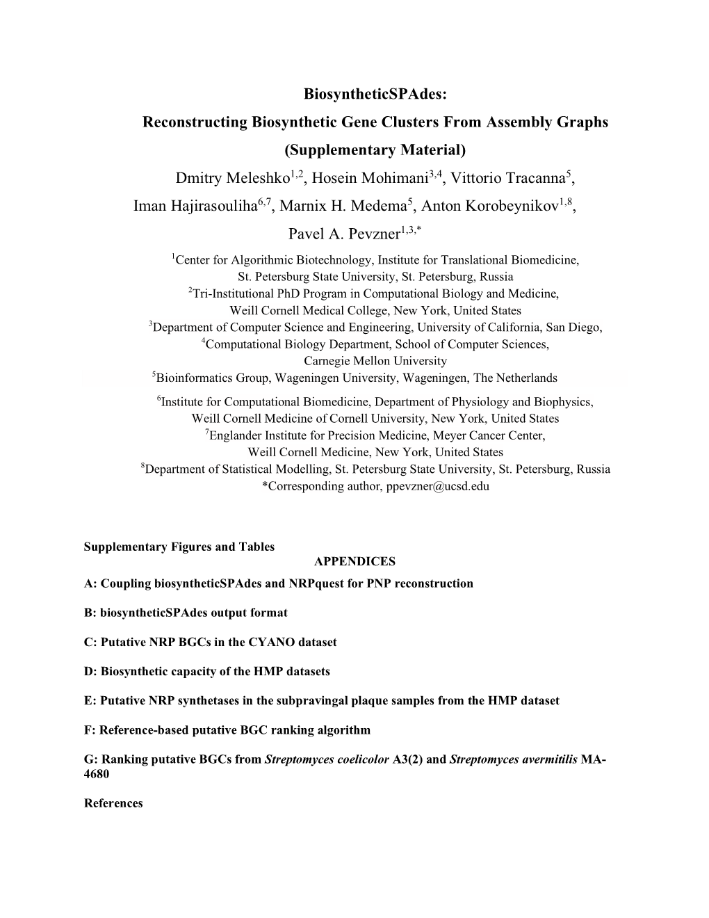 Reconstructing Biosynthetic Gene Clusters From