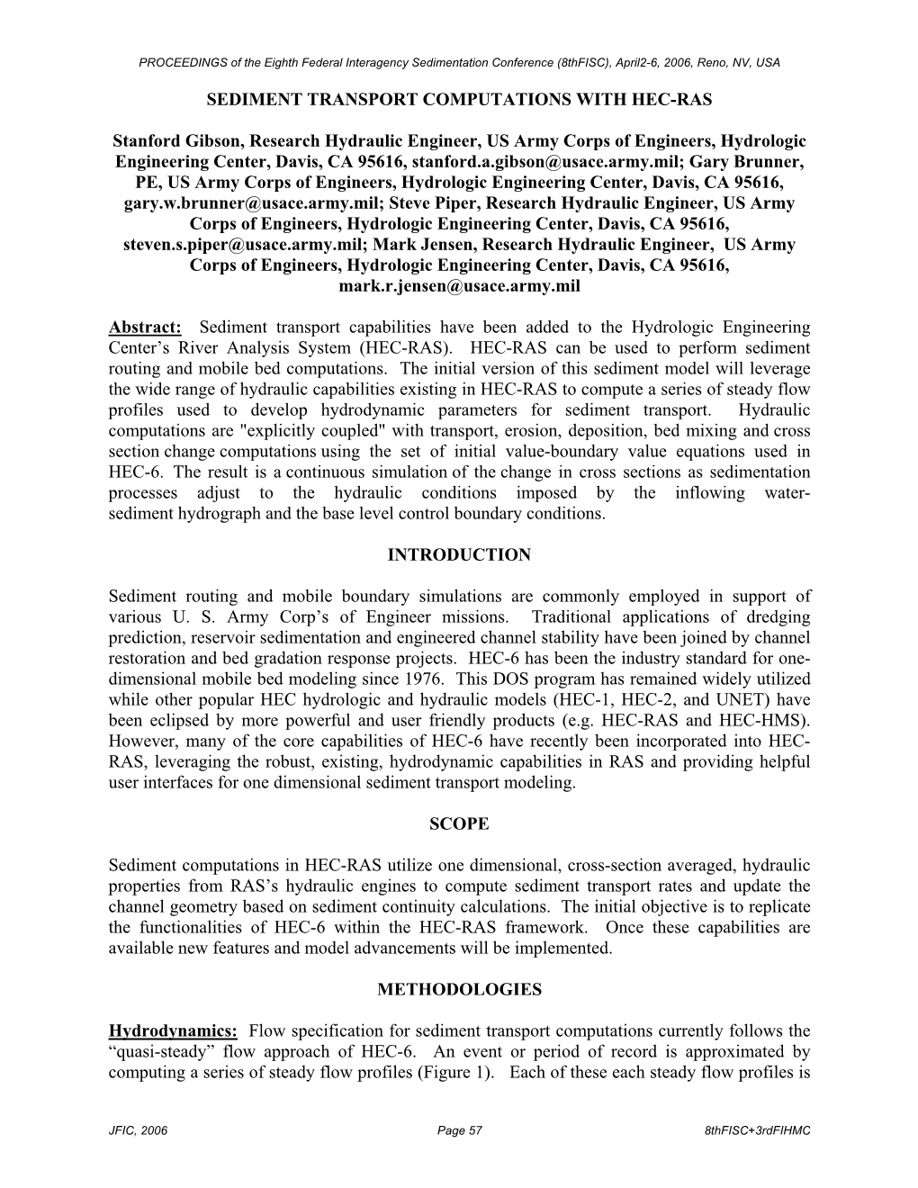 Sediment Transport Computations with Hec-Ras