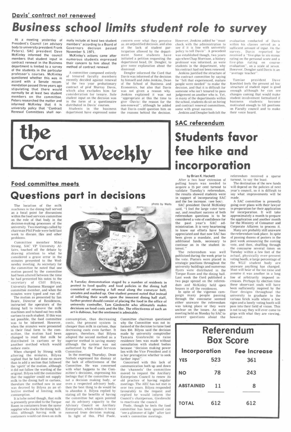 The Cord Weekly Thursday, January 1974