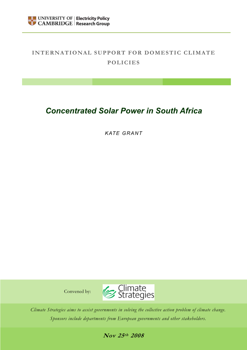 Concentrated Solar Power in South Africa