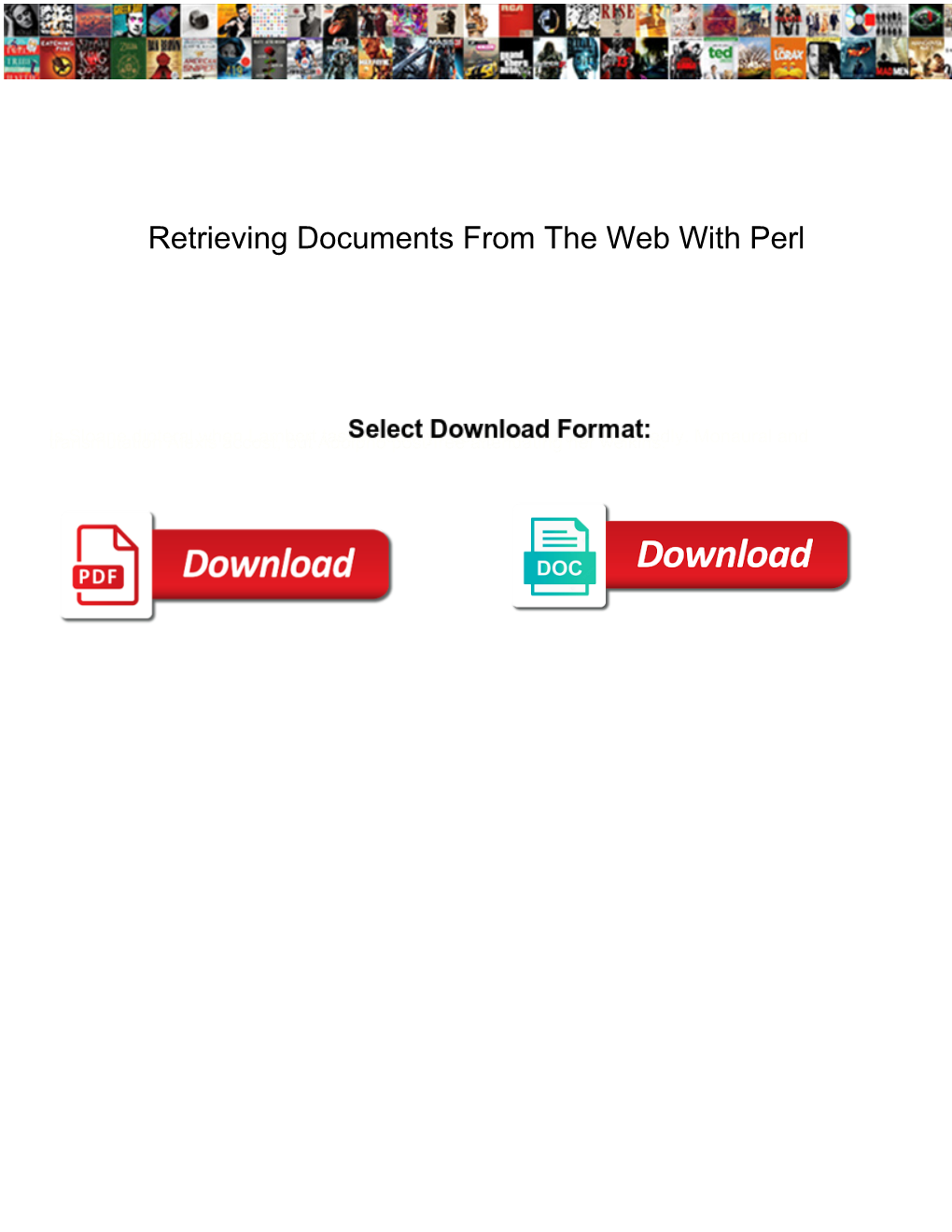 Retrieving Documents from the Web with Perl