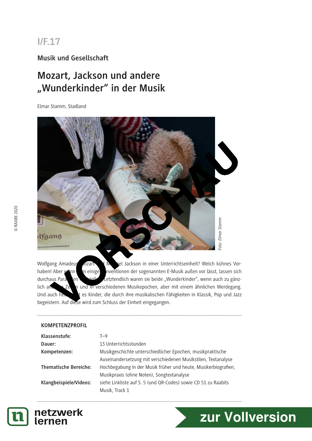 Alma Deutscher / Joey Alexander / Thomas Quasthoff / Jason Becker / Midori / © RAABE 2020 M 15 Vorlage Für Die Steckbriefe / Erstellen Von Steckbriefen