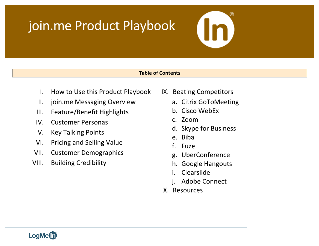 Join.Me Product Playbook