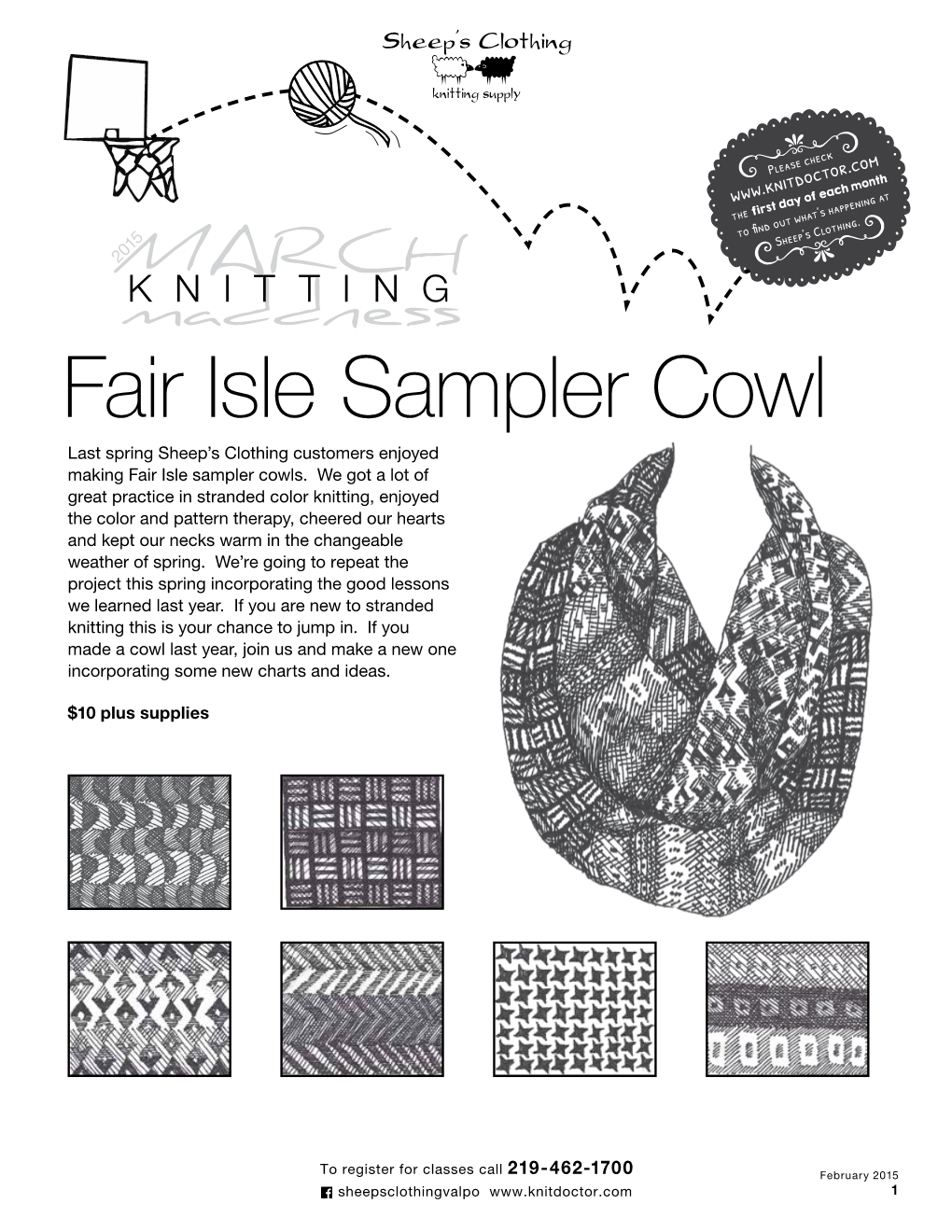 Fair Isle Sampler Cowl Last Spring Sheep’S Clothing Customers Enjoyed Making Fair Isle Sampler Cowls