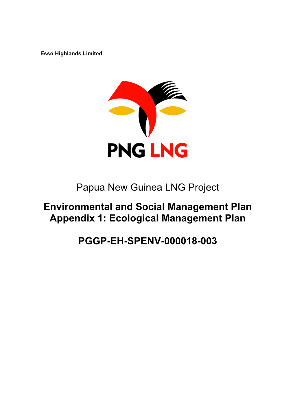 Papua New Guinea LNG Project Environmental And