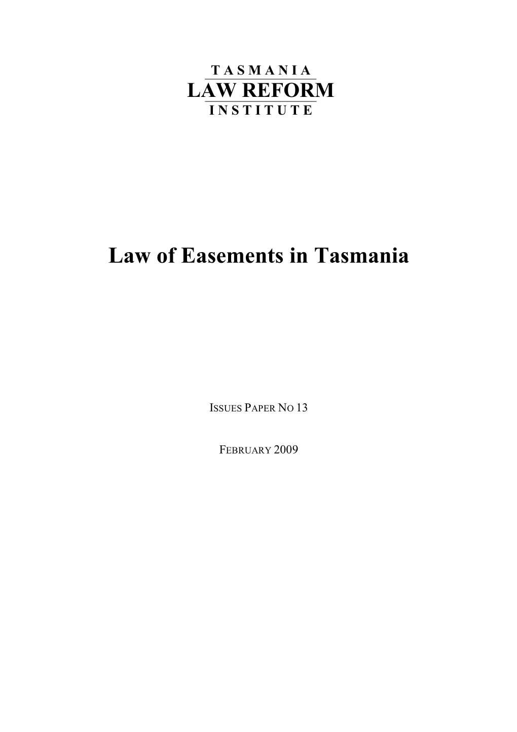 Easements Issues Paper A4